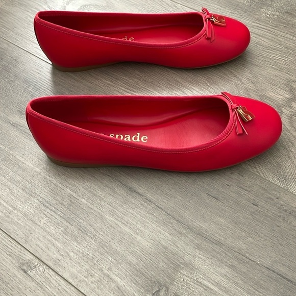 Kate Spade Red Slip-On Flats size 8.5 - Picture 3 of 11